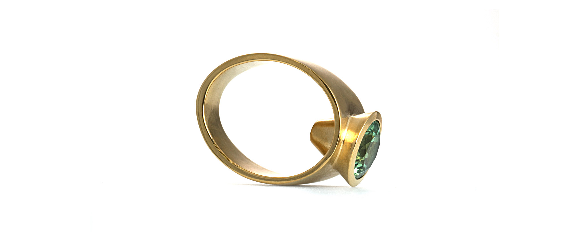 Tanja Zessel Schmuckdesign ELLI ring 750 Gelbgold  Turmalin