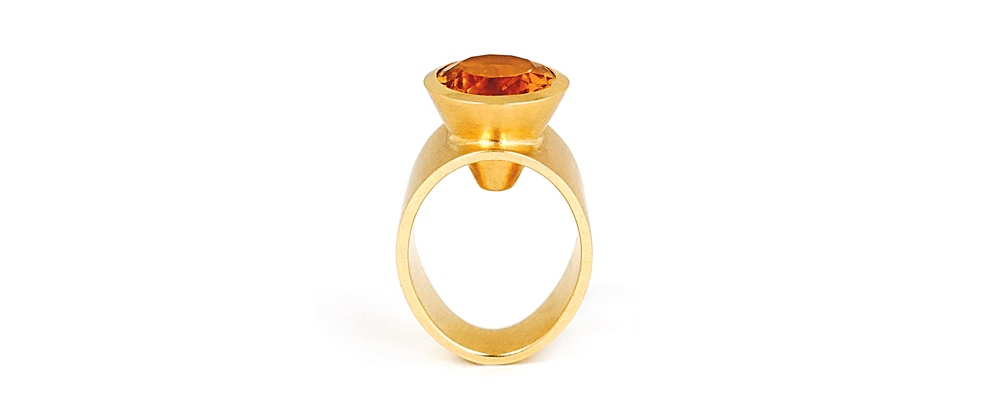 Tanja Zessel Schmuckdesign ELLI ring 750 Gelbgold  Citrin 