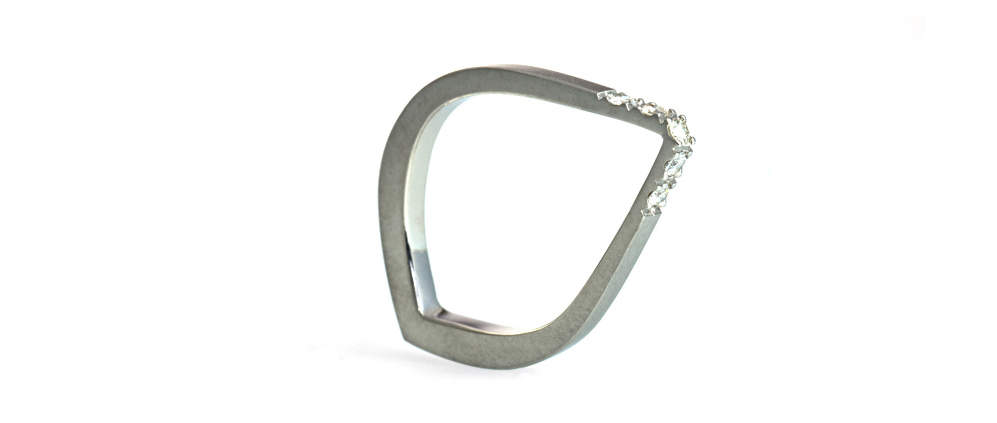 Tanja Zessel Schmuckdesign KIKI ring 950 Platin Brillanten