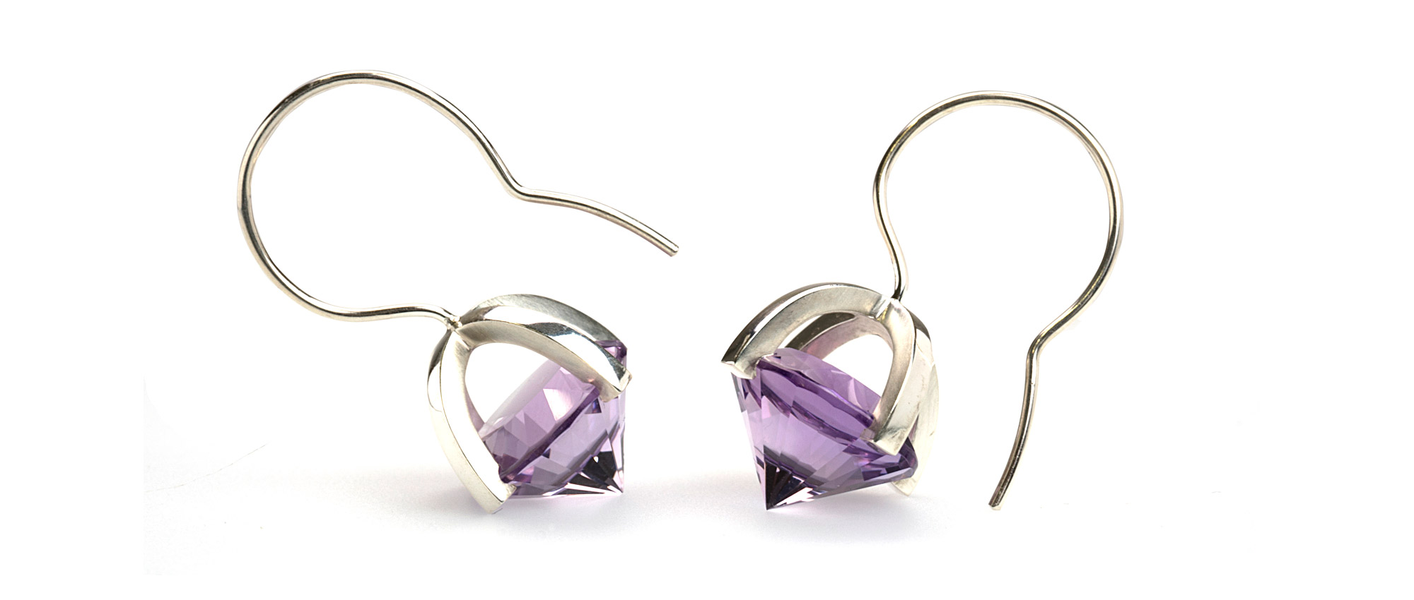 Tanja Zessel Schmuckdesign LORI ohrhänger 925 Silber Amethyst