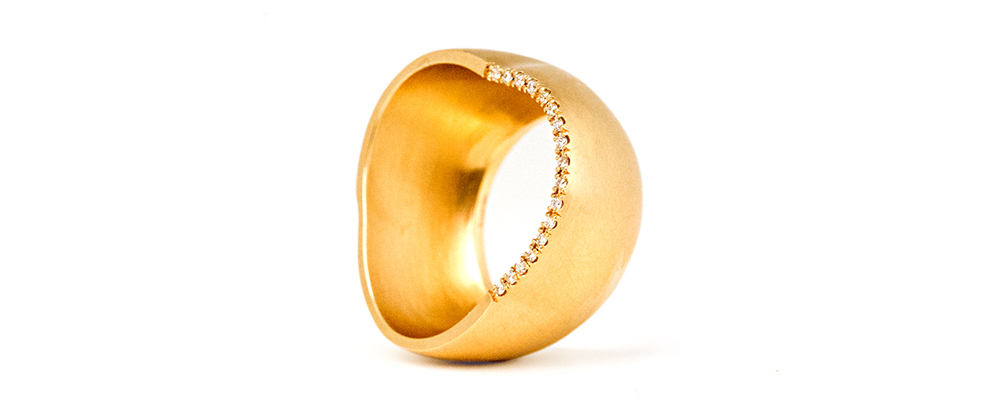 Tanja Zessel Schmuckdesign NOVA blume ring 750 Gelbgold Brillanten