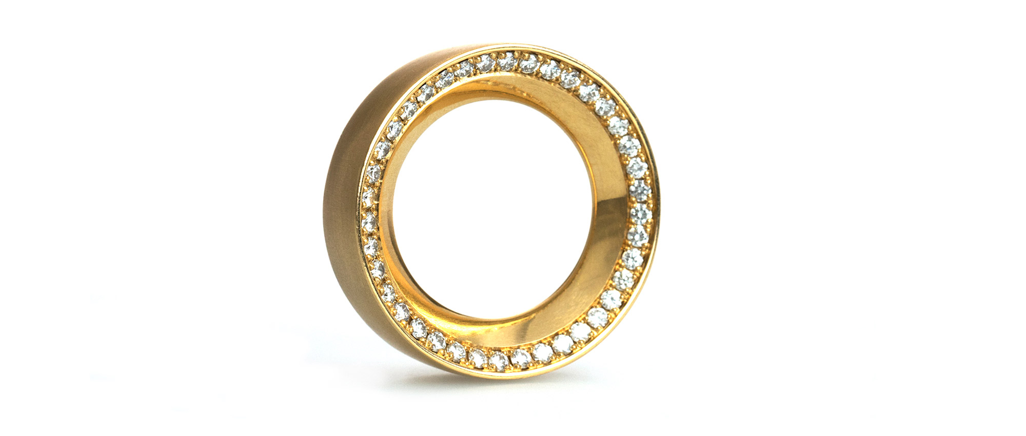 Tanja Zessel Schmuckdesign TRIA ring 750 Gelbgold 40+1 Brillanten