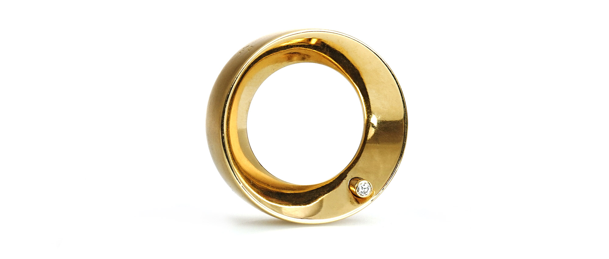 Tanja Zessel Schmuckdesign TRIA ring 750 Gelbgold Brillanten